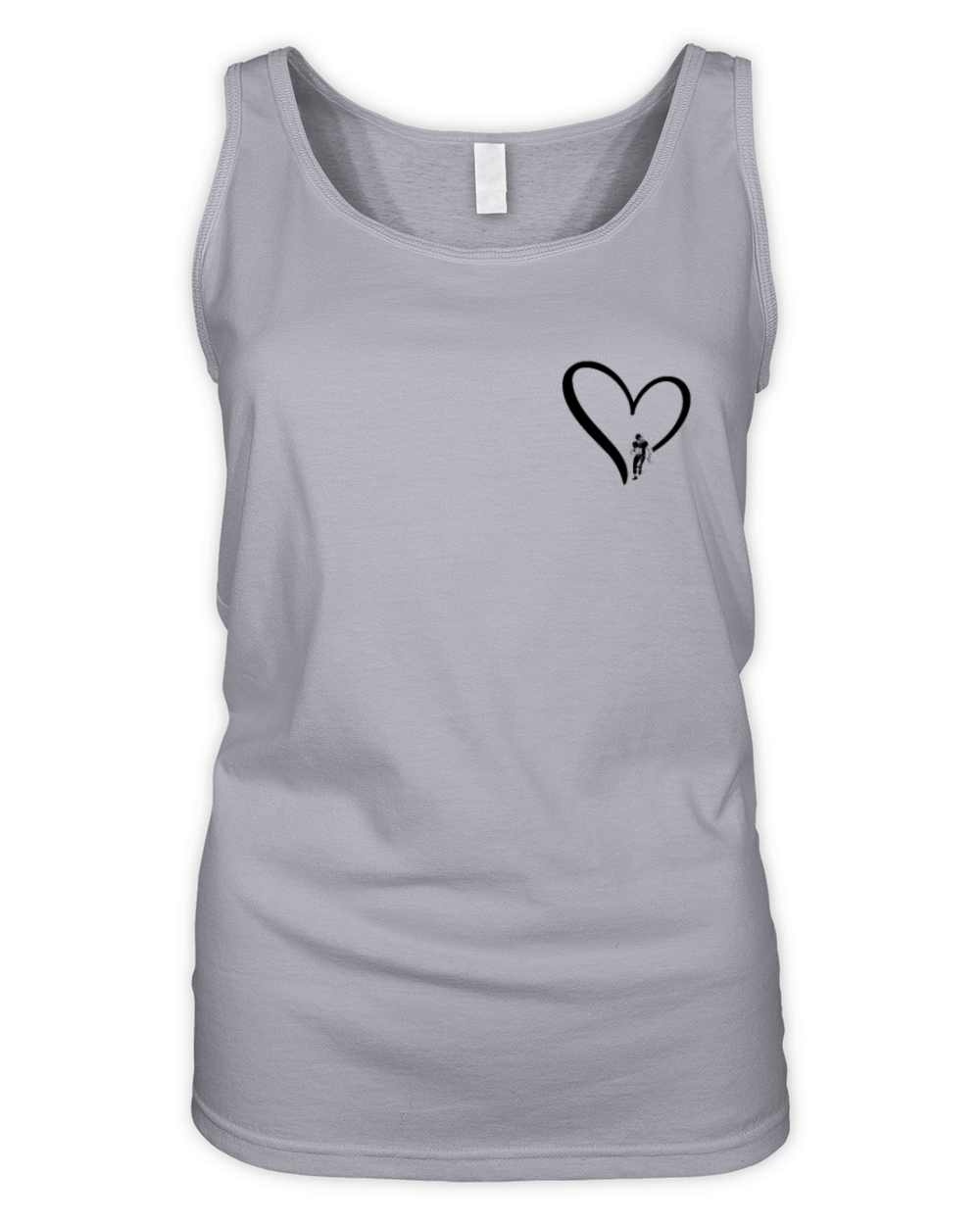 American Football Heart Football Player Organic Women's Tank Top