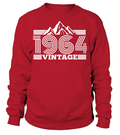 Vintage 1964 Birthday Hiking Mountains Climbing Sweatshirt Unisex