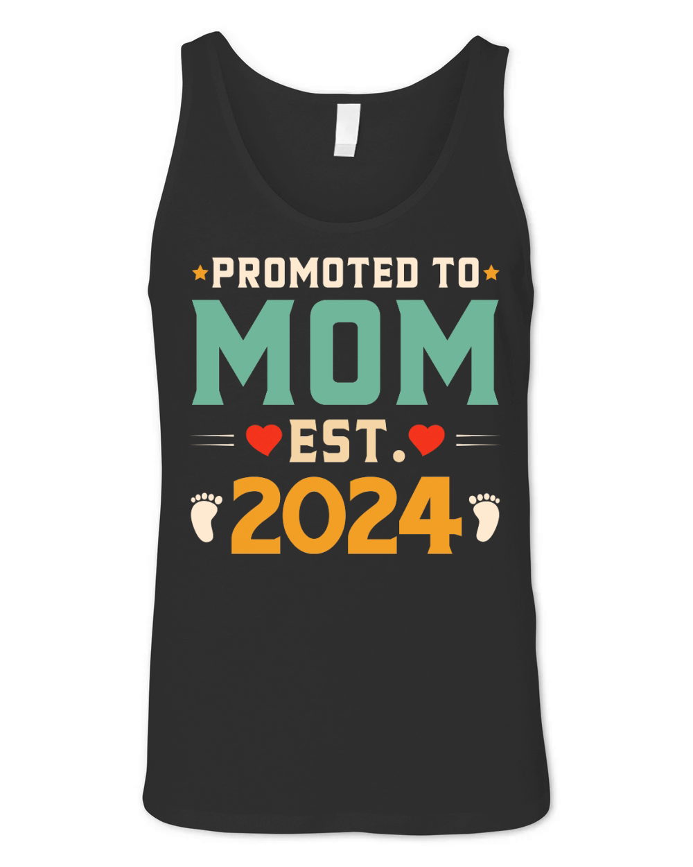 Mother day Promoted to Mom Est 2024 Unisex Jersey Tank