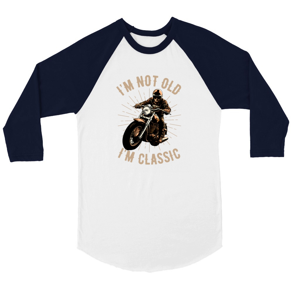 Motorcycle retro vintage Unisex ¾ sleeve Raglan T-shirt
