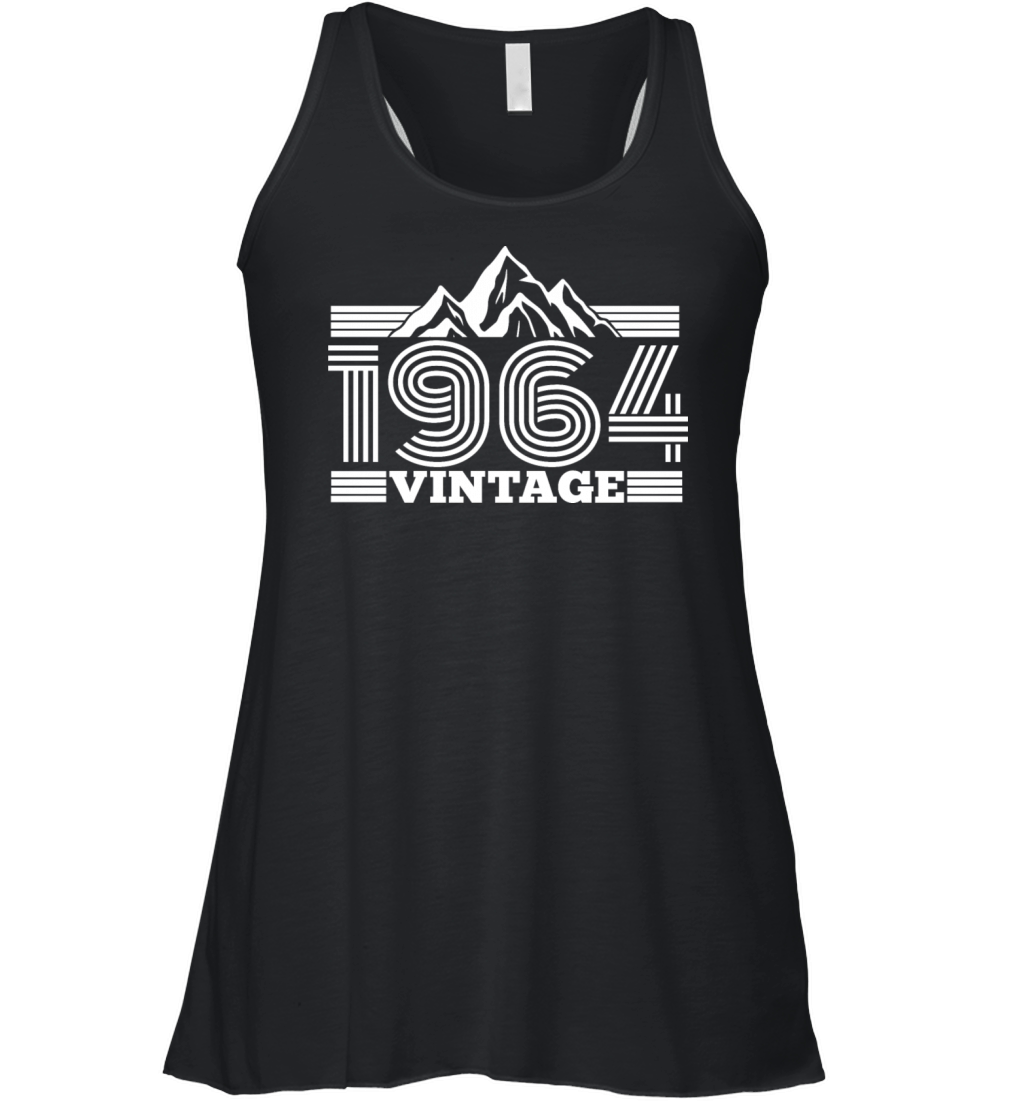 Vintage 1964 Birthday Hiking Mountains Climbing Women's Flowy Tank Top