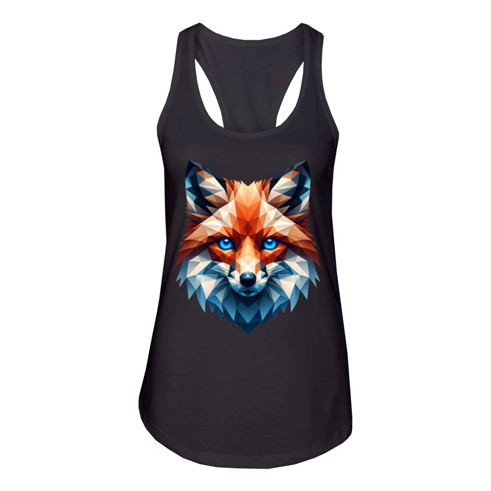 Red Fox Animal Wilderness Forest Design Women's Racerback Tank