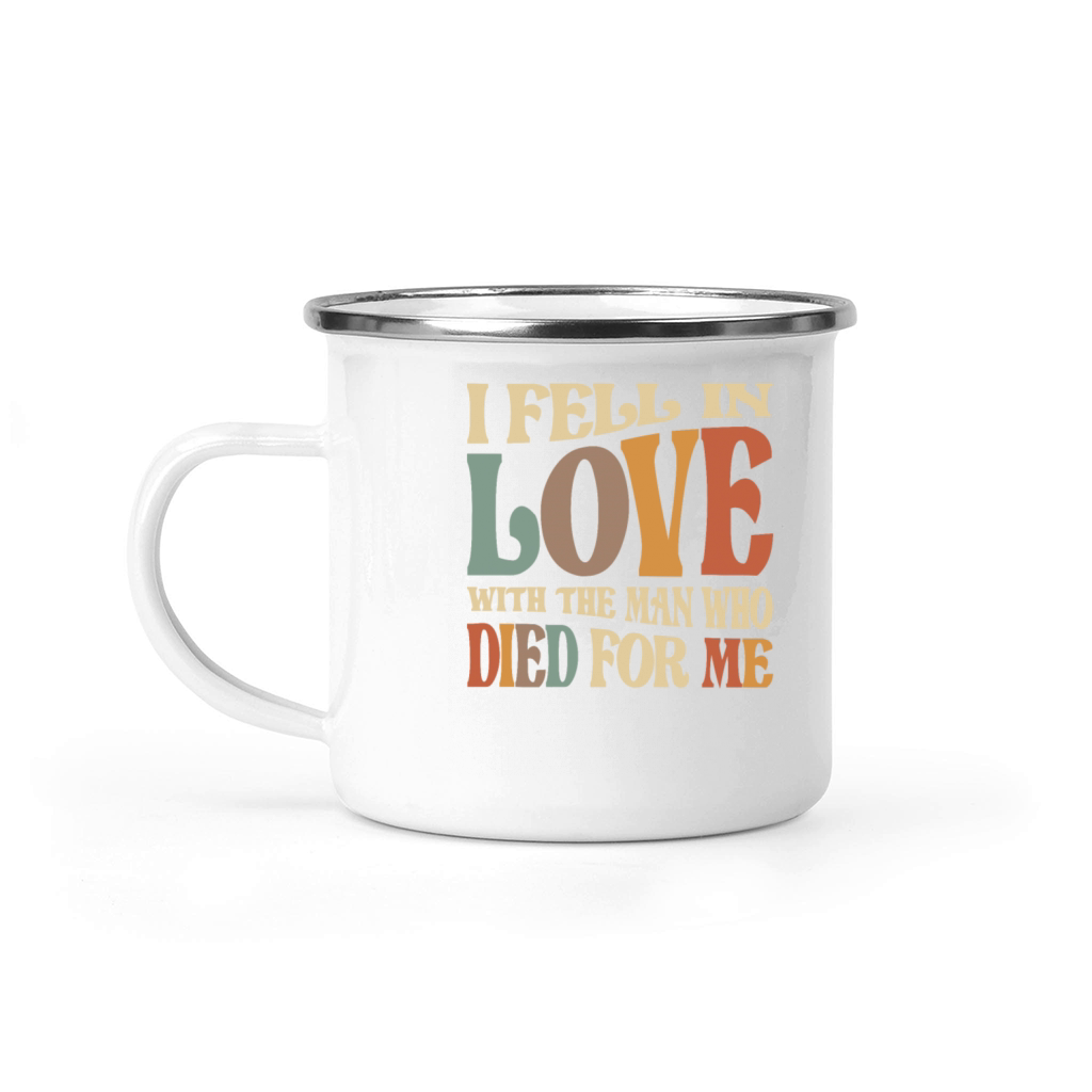 Love Found in Sacrifice - Christian Quote Camping Mug