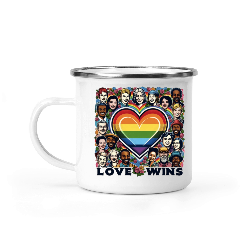 Love Wins LGBT Pride Month Celebration Design Camping Mug