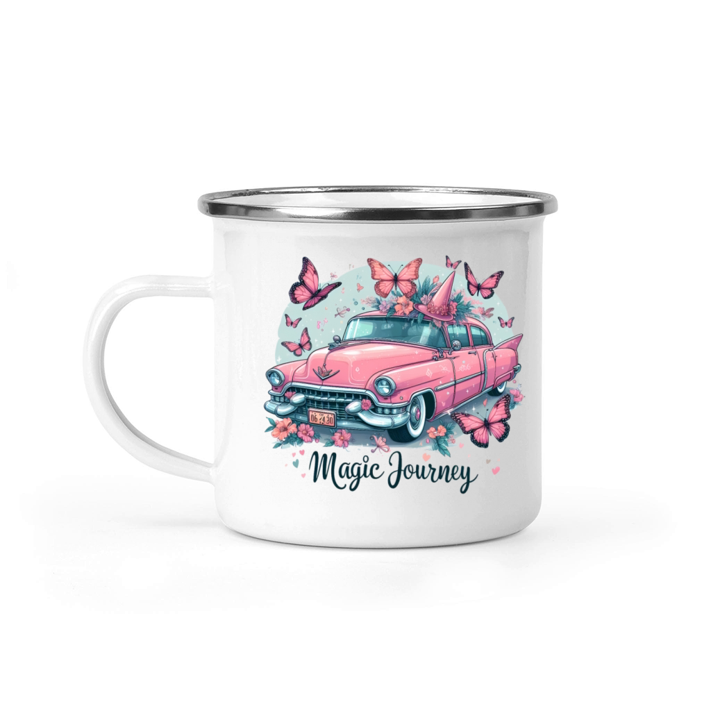 Pink cadillac magic journey Camping Mug