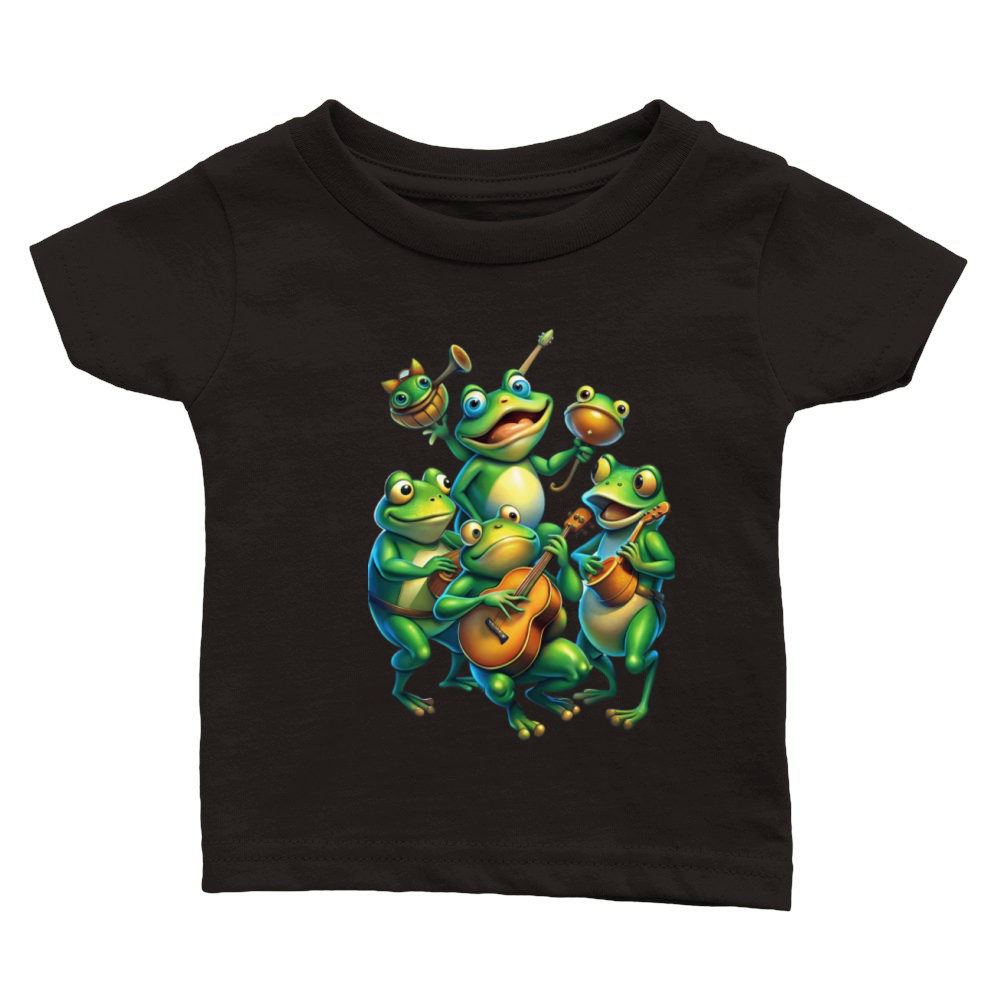 Swamp Jam Alligator Groove Musician Cartoon Tee Classic Baby Crewneck T-shirt