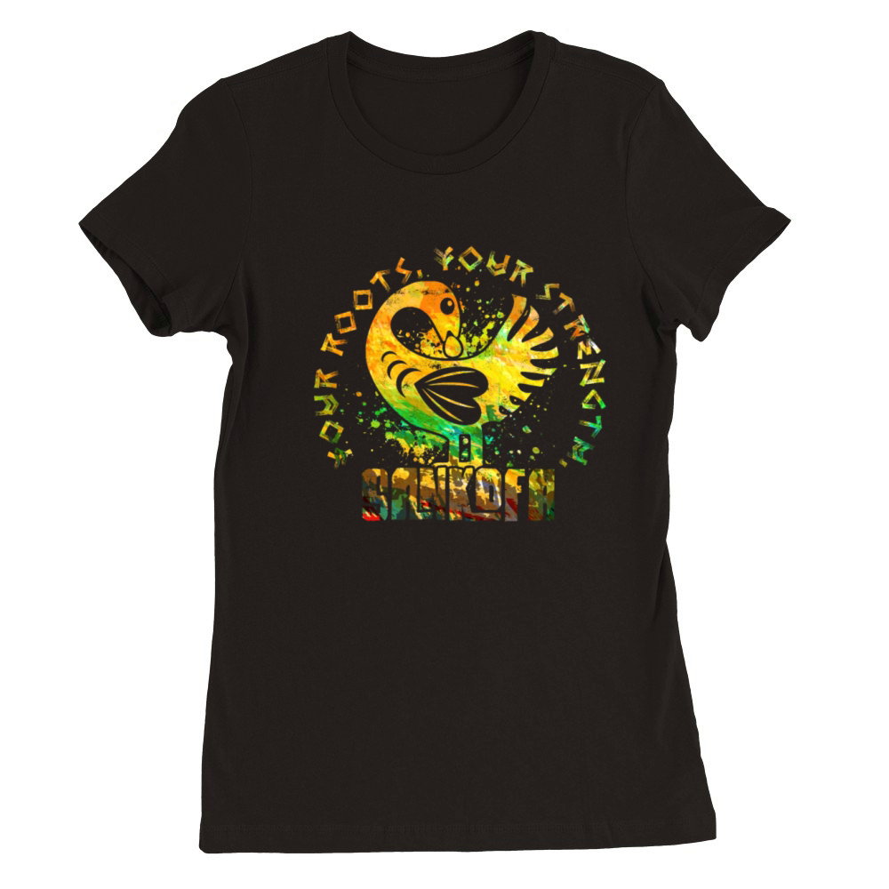 Sankofa Your Roots Your Strength Premium Womens Crewneck T-shirt