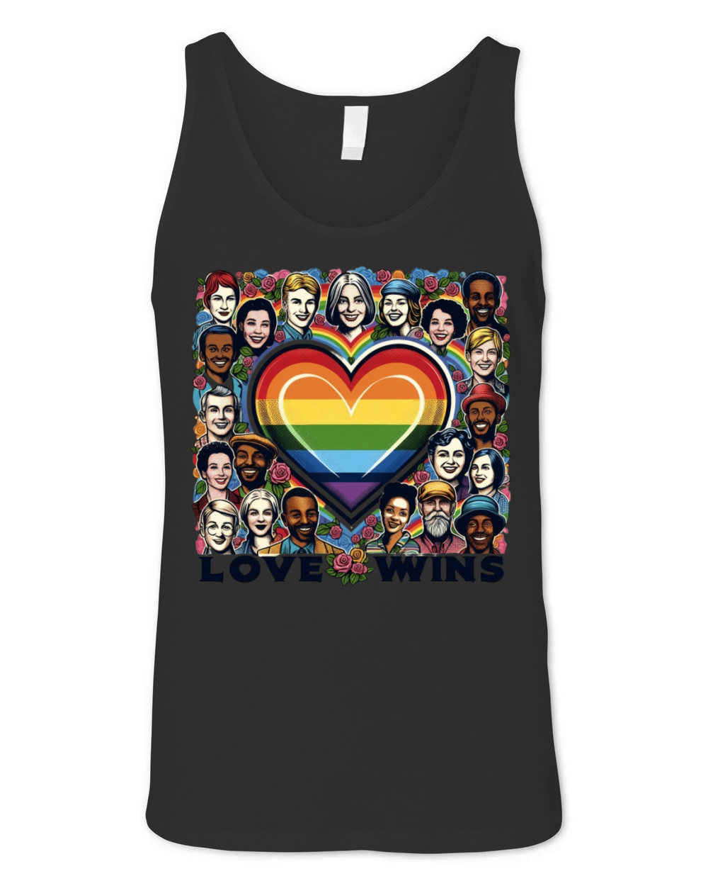 Love Wins LGBT Pride Month Celebration Design Unisex Jersey Tank