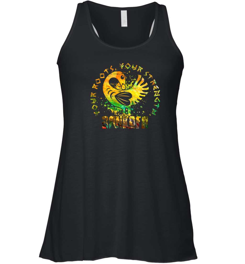 Sankofa Your Roots Your Strength Women's Flowy Tank Top