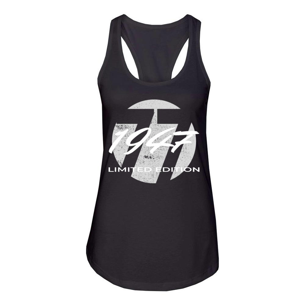 77th birthday men women 77 years 1947 vintage Women's Racerback Tank