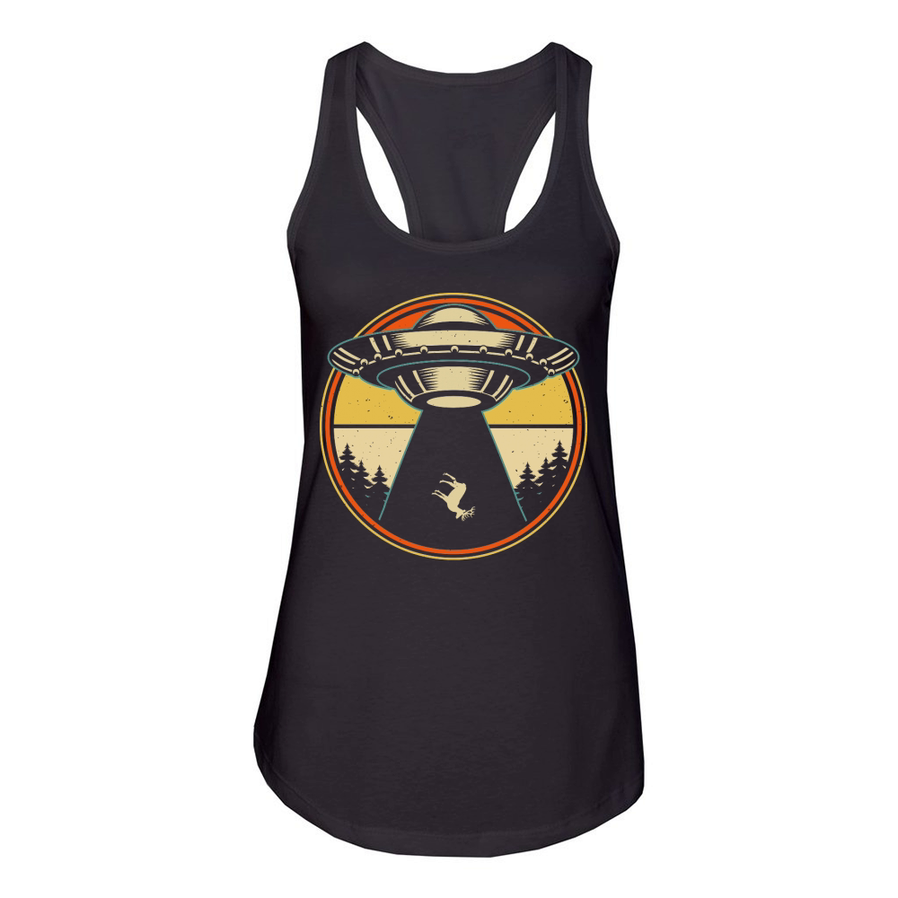Vintage UFO Alien 19 Women's Racerback Tank
