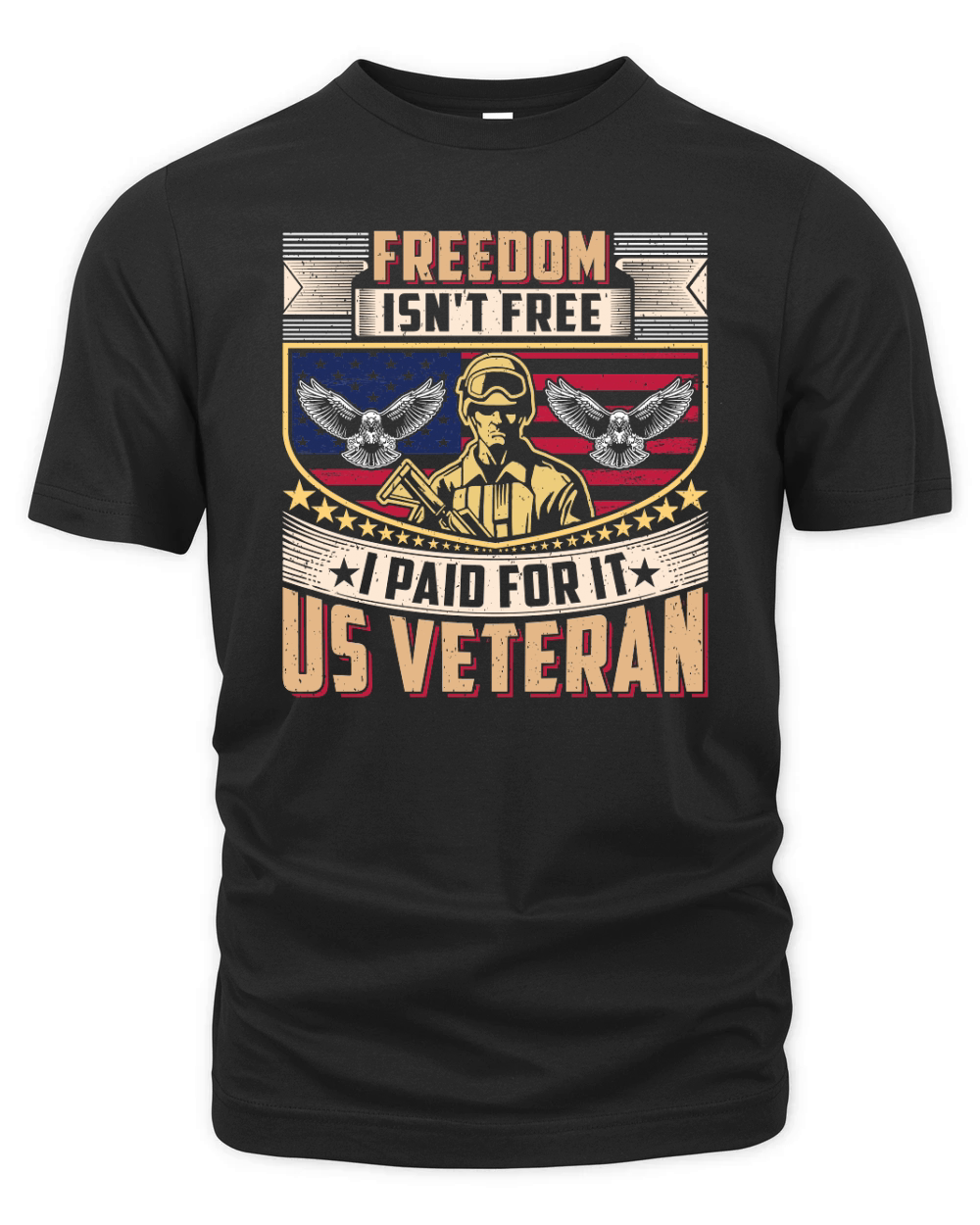 Soldier Veteran Freedom is not Free I Paid For It US Veteran Organic Unisex T-shirt