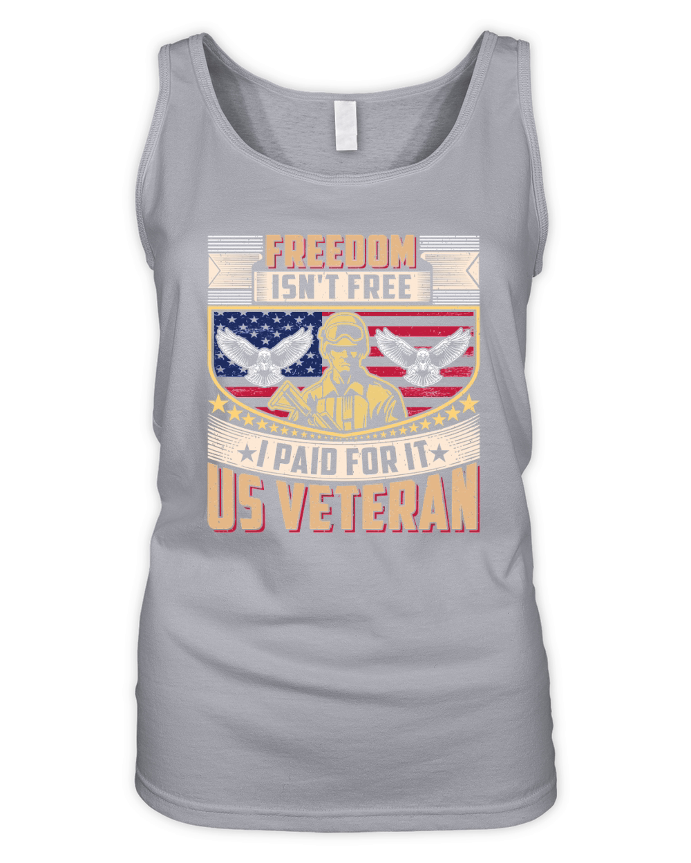 Soldier Veteran Freedom is not Free I Paid For It US Veteran Organic Women's Tank Top