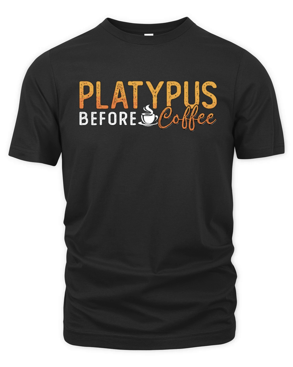 Platypus Lover Before Coffee Zoology Coffee Lover Organic Unisex T-shirt