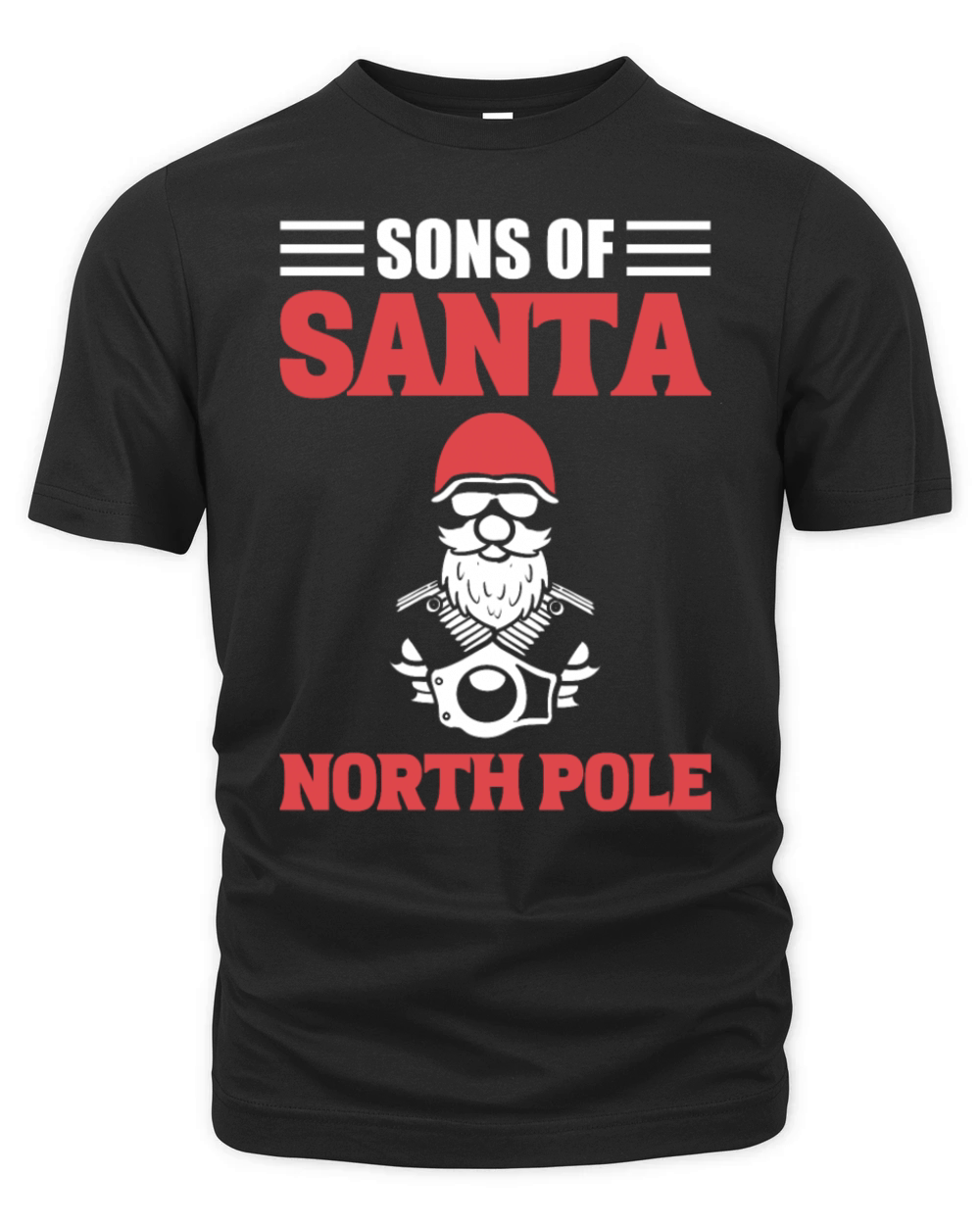 Sons Of Santa North Pole Motorcycle Rider Organic Unisex T-shirt