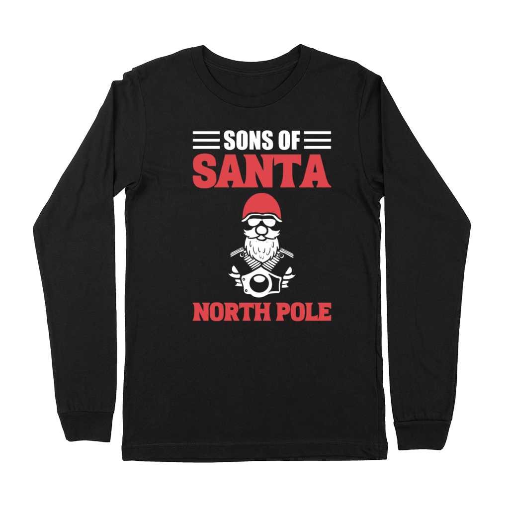 Sons Of Santa North Pole Motorcycle Rider Premium Long Sleeve