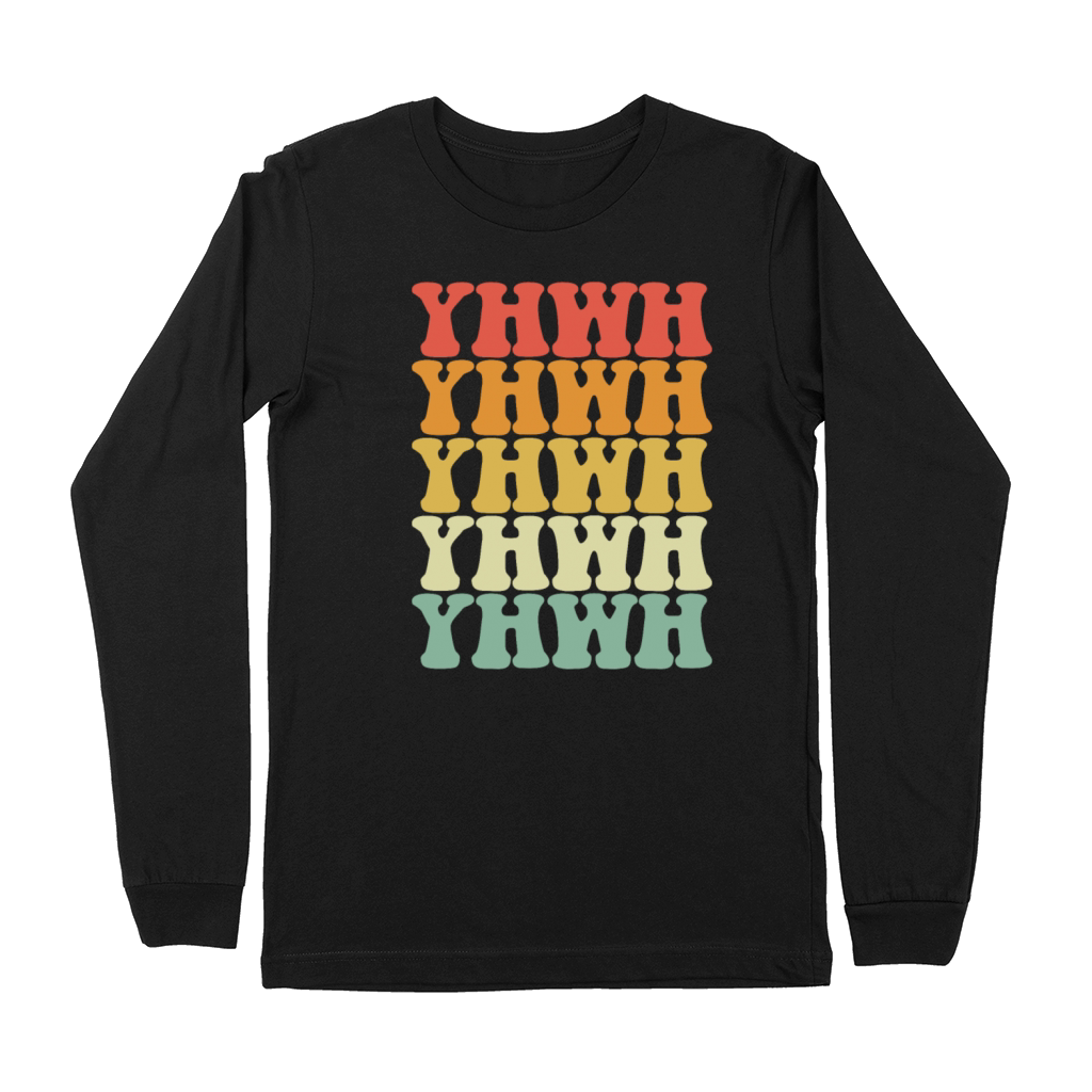 Yahweh Retro Christian Faith Believer Hebrew YHWH Premium Long Sleeve