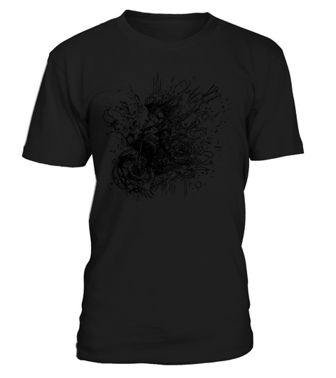 Motorcyclist Bike Splash Style Dream Drawing T-Shirt Unisex