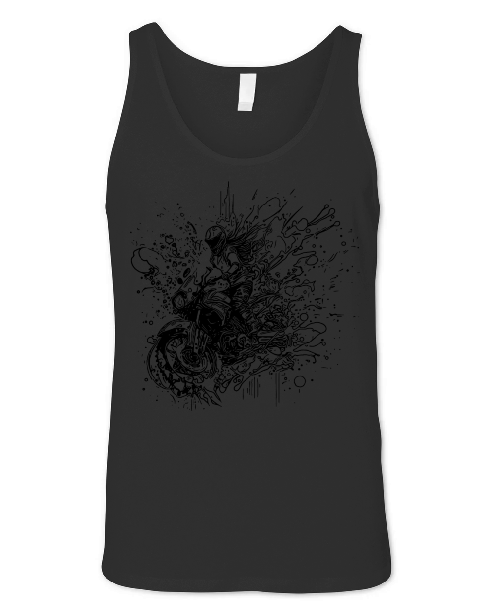 Motorcyclist Bike Splash Style Dream Drawing Unisex Jersey Tank