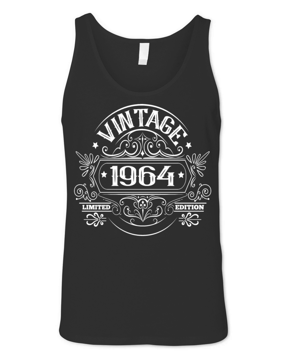 Vintage 1964 Birthday Sayings Retro Ornaments Unisex Jersey Tank