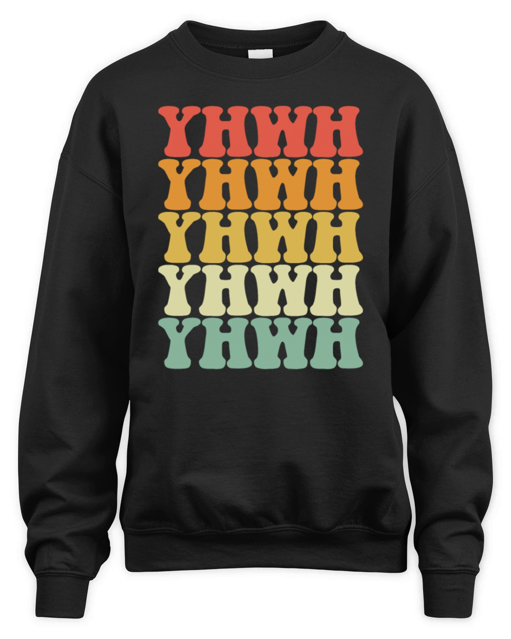 Yahweh Retro Christian Faith Believer Hebrew YHWH Unisex Premium Crewneck Sweatshirt