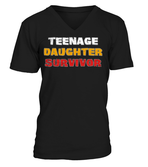 Teenage Daughter Survivor V-Neck T-shirt