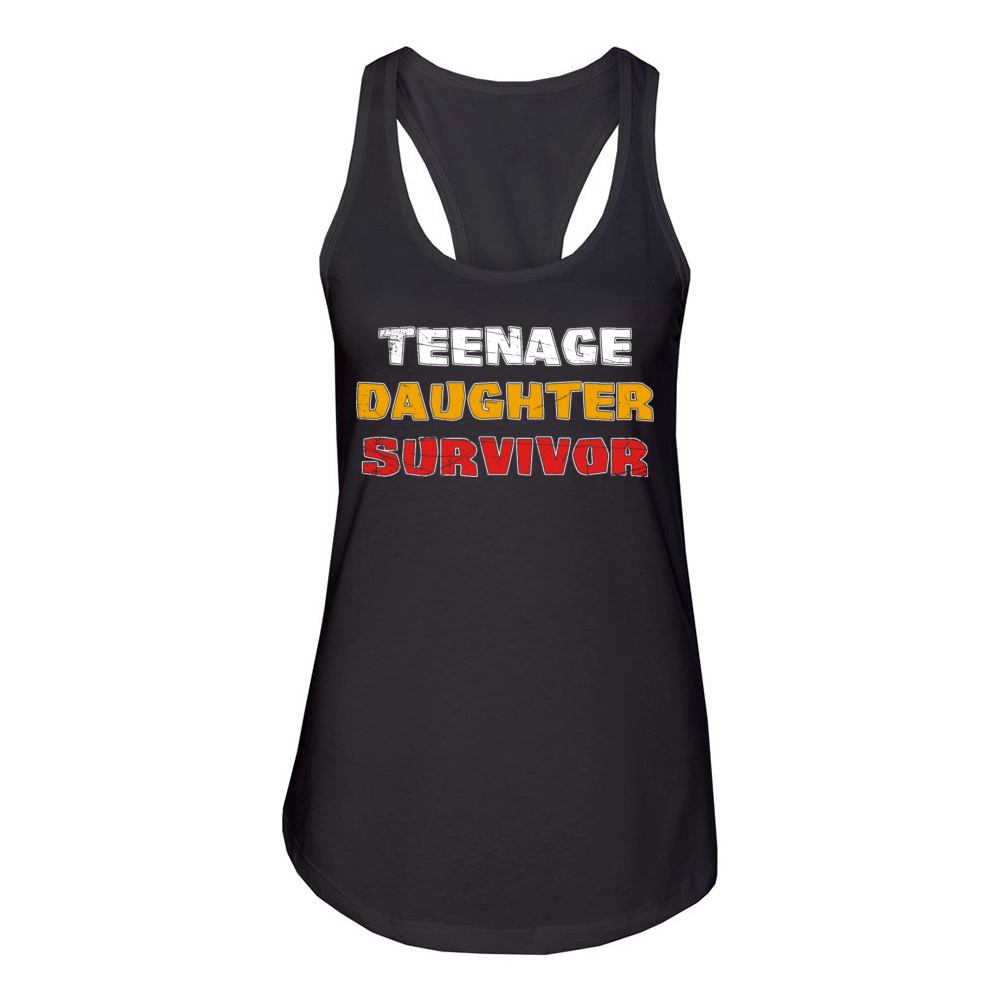 Teenage Daughter Survivor Women's Racerback Tank