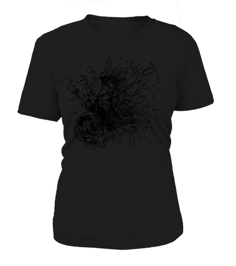 Motorcyclist Bike Splash Style Dream Drawing Women's T-Shirt