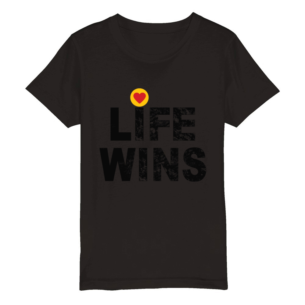 LIFE WINS Organic Kids Crewneck T-shirt