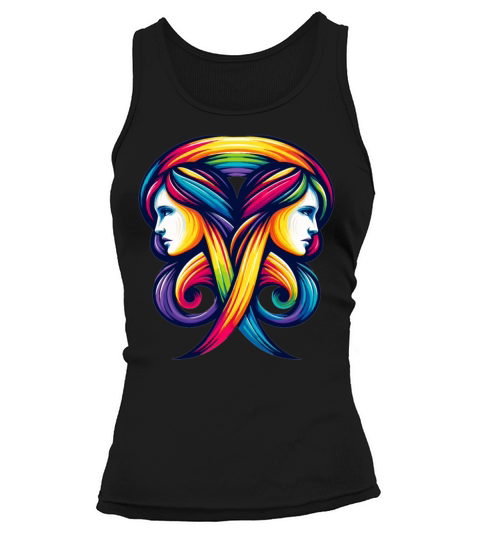 Gemini Zodiac Rainbow Harmony Design Tank top Woman