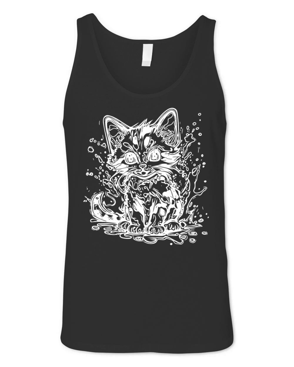 Cute Cuddly Cat In Graffiti Tattoo Style Unisex Jersey Tank