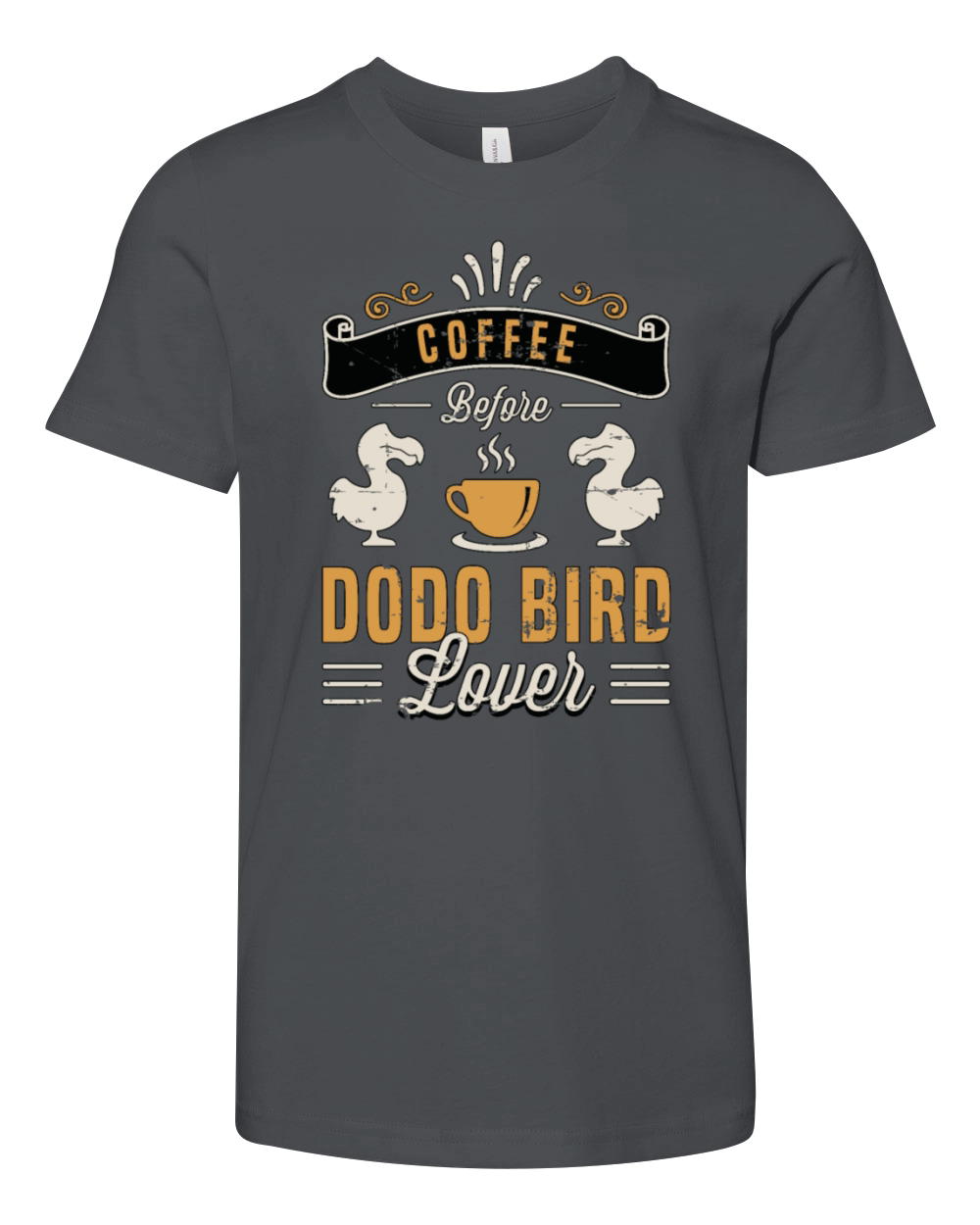 Dodo Bird Lover Coffee Bird Watching Coffee Lover Youth Unisex Jersey Tee