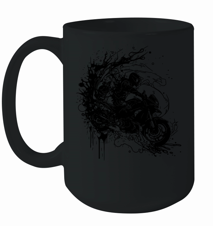 Terrain Wave Motorcycle Sport Motorcycle Splash Ceramic Mug