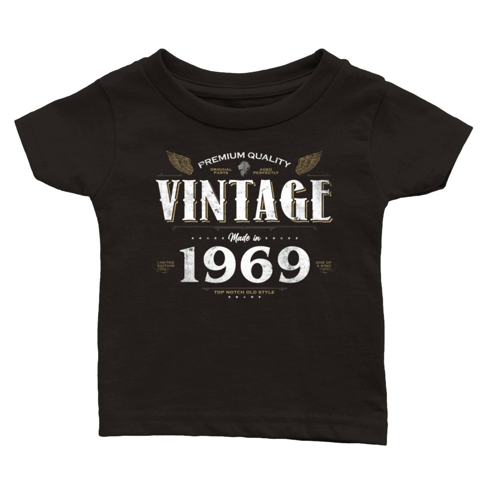 55 Years Old Vintage 1969 Limited Edition 55th Classic Baby Crewneck T-shirt