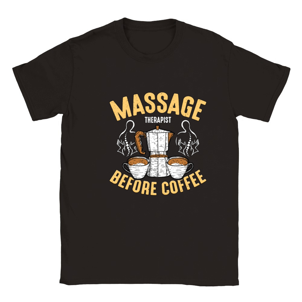Massage Therapist Before Chiropractor Coffee Lover Classic Kids Crewneck T-shirt