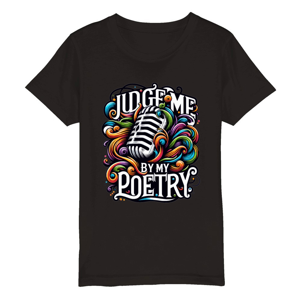 Poetry Slam Writer Poet Literature Slam Poetry Day Organic Kids Crewneck T-shirt