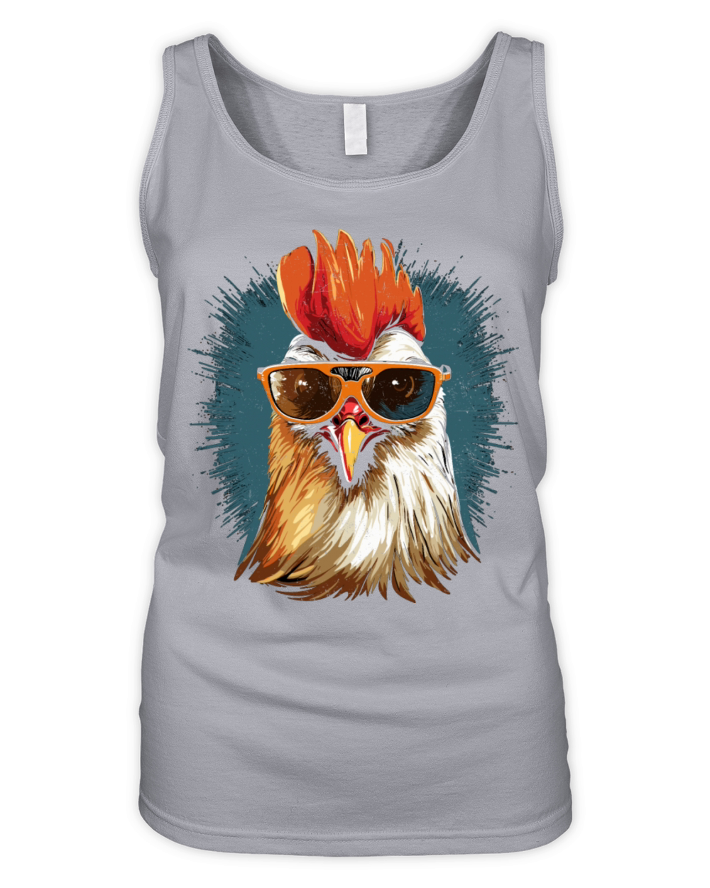 Rooster Chicken Sunglasses Organic Women's Tank Top