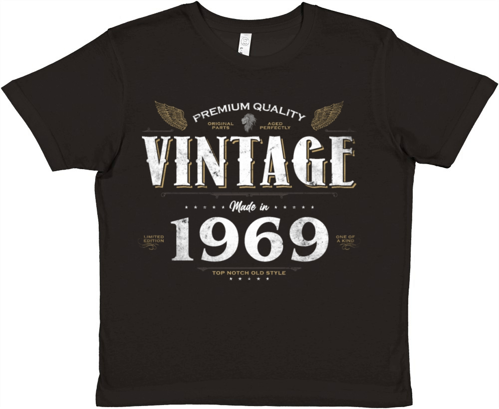 55 Years Old Vintage 1969 Limited Edition 55th Premium Kids Crewneck T-shirt