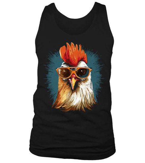 Rooster Chicken Sunglasses Tank Top Unisex