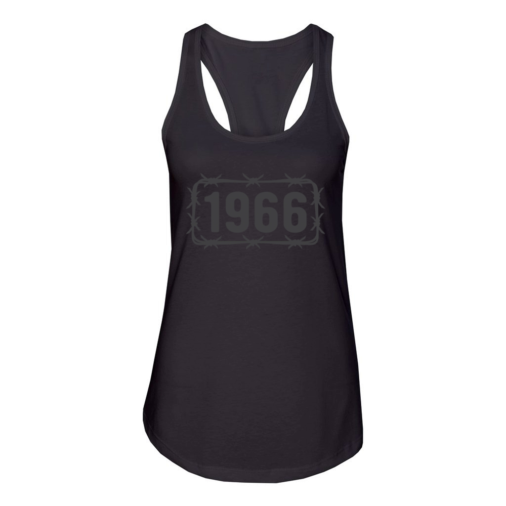 Birthday Vintage 1966 Barbed Wire Women's Racerback Tank