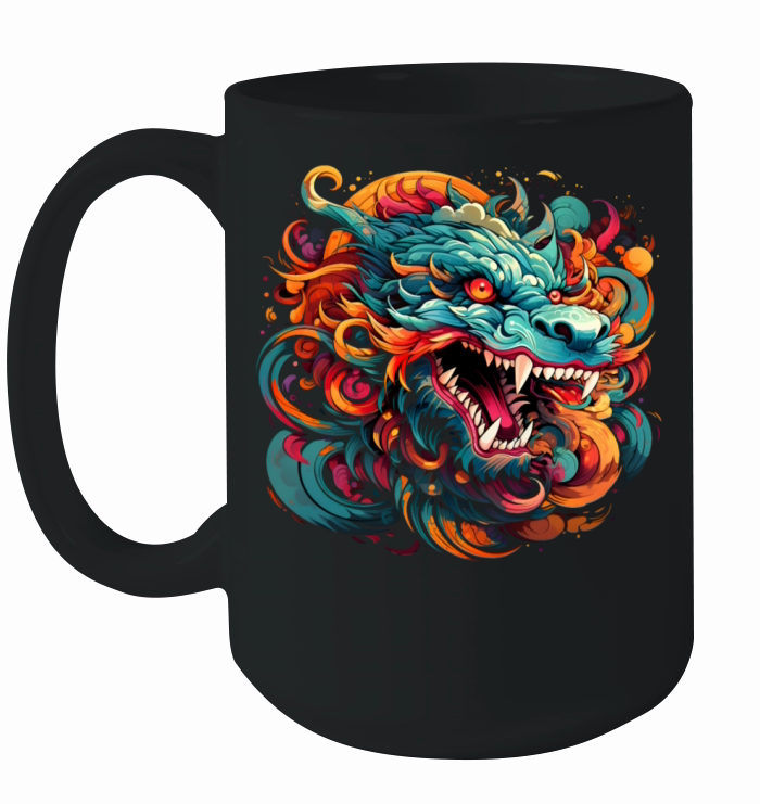 Modern Oriental Dragon Majesty Ceramic Mug