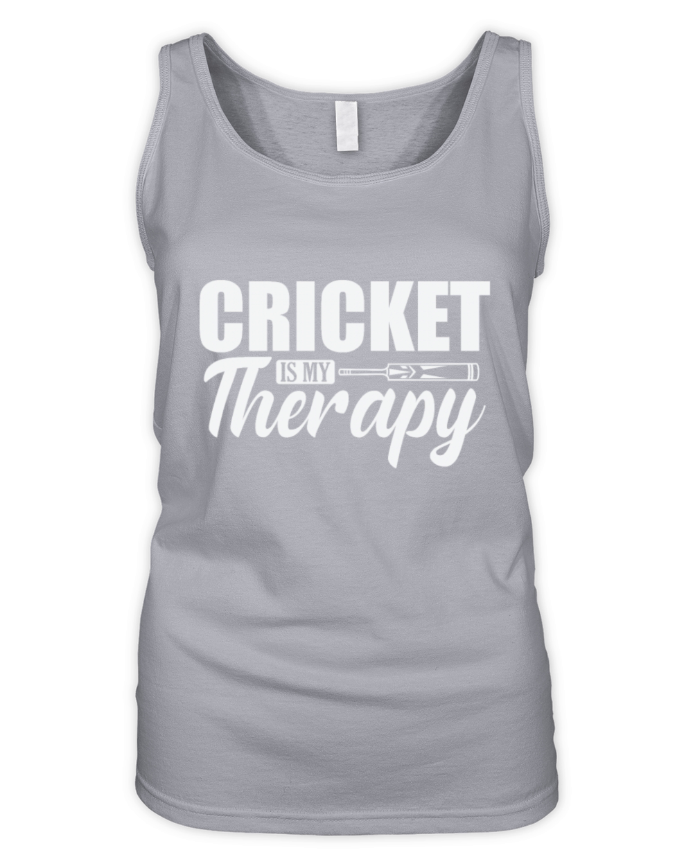 Cricket is my Therapy Ballsport Hobby Organic Women's Tank Top