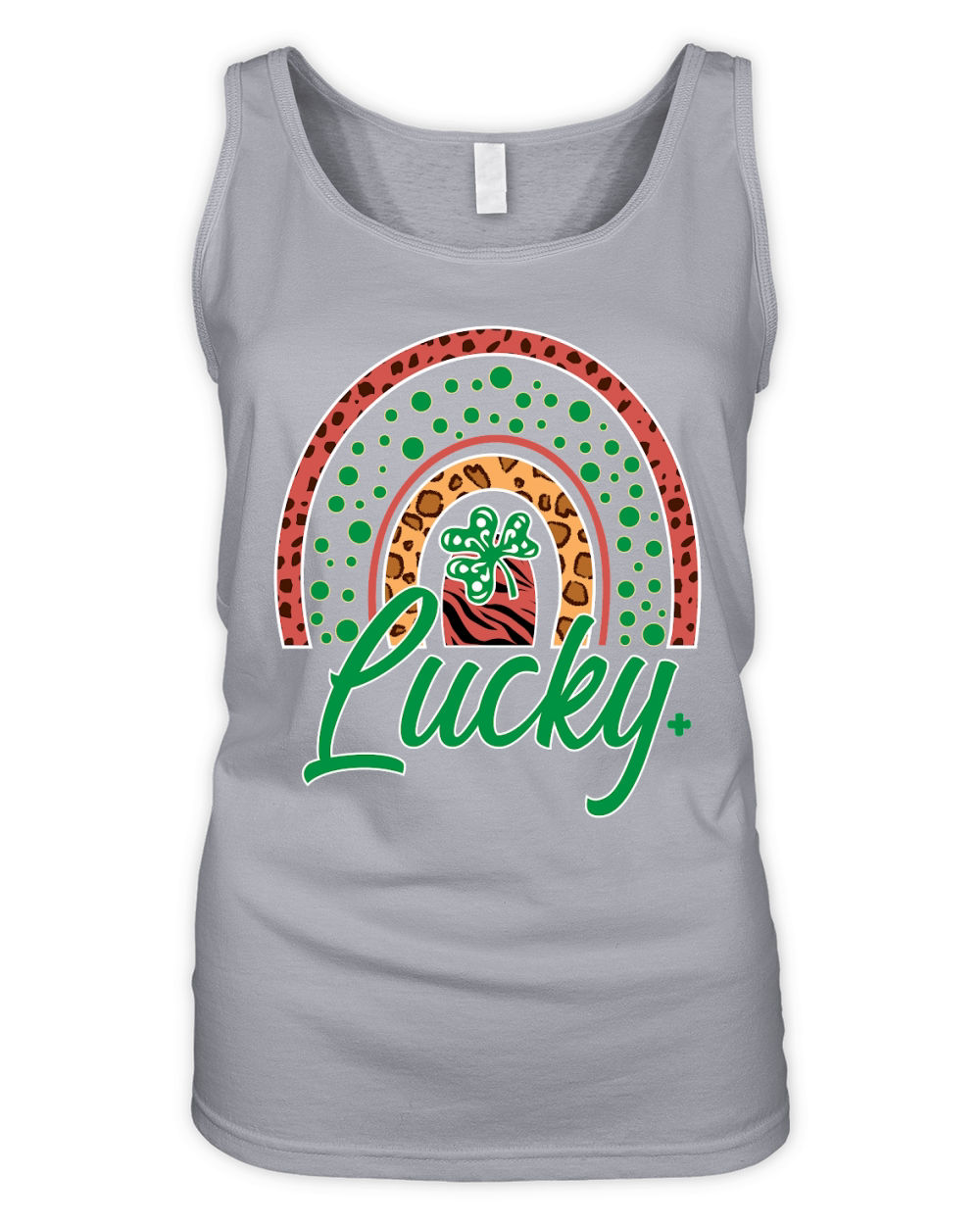 lucky t shirt design Organic Women's Tank Top