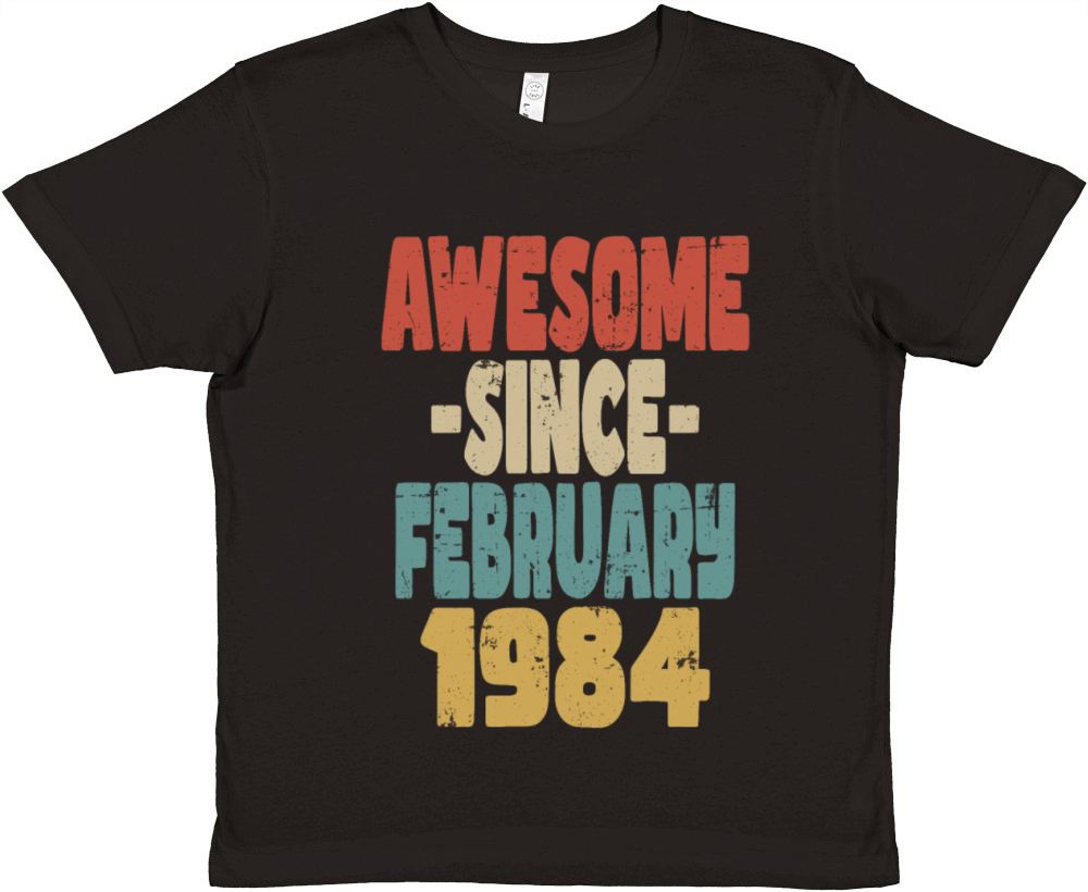 Awesome February 1984 Premium Kids Crewneck T-shirt