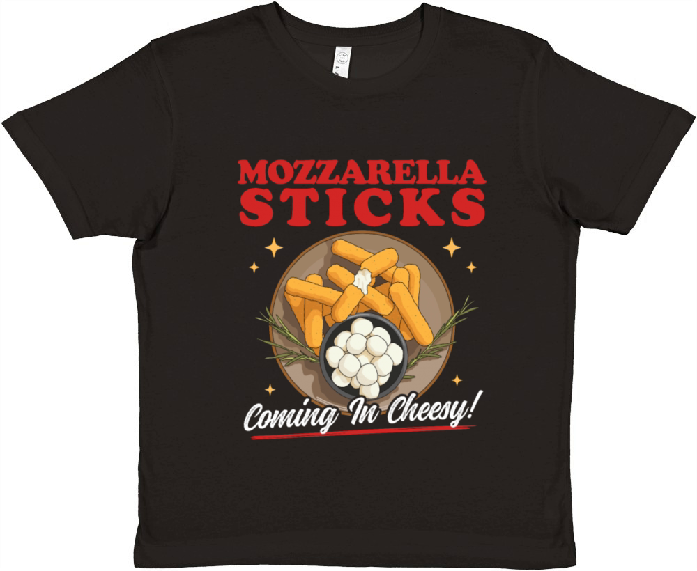 Mozzarella Sticks Coming In Cheesy Premium Kids Crewneck T-shirt