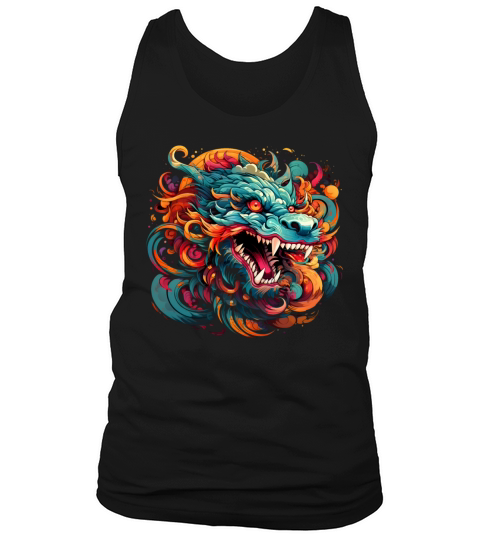 Modern Oriental Dragon Majesty Tank Top Unisex