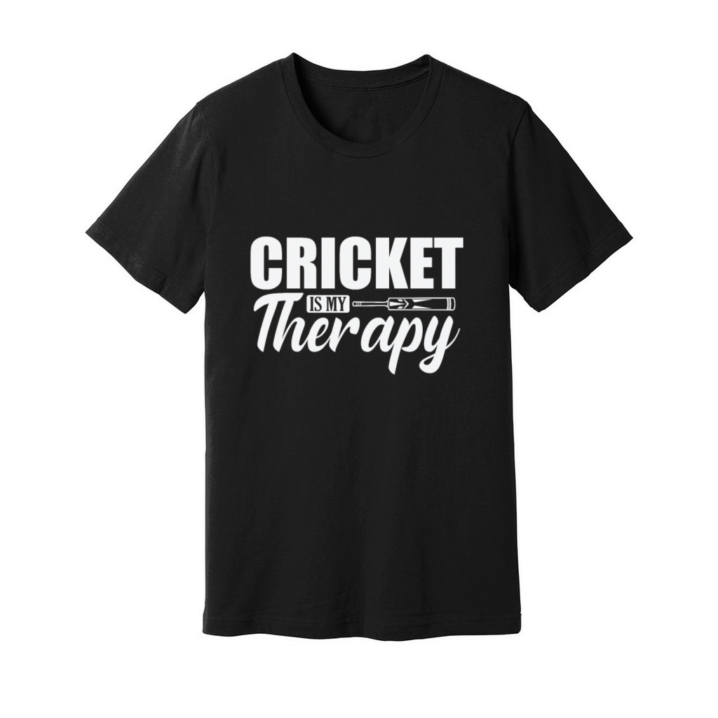 Cricket is my Therapy Ballsport Hobby Unisex Jersey Tee