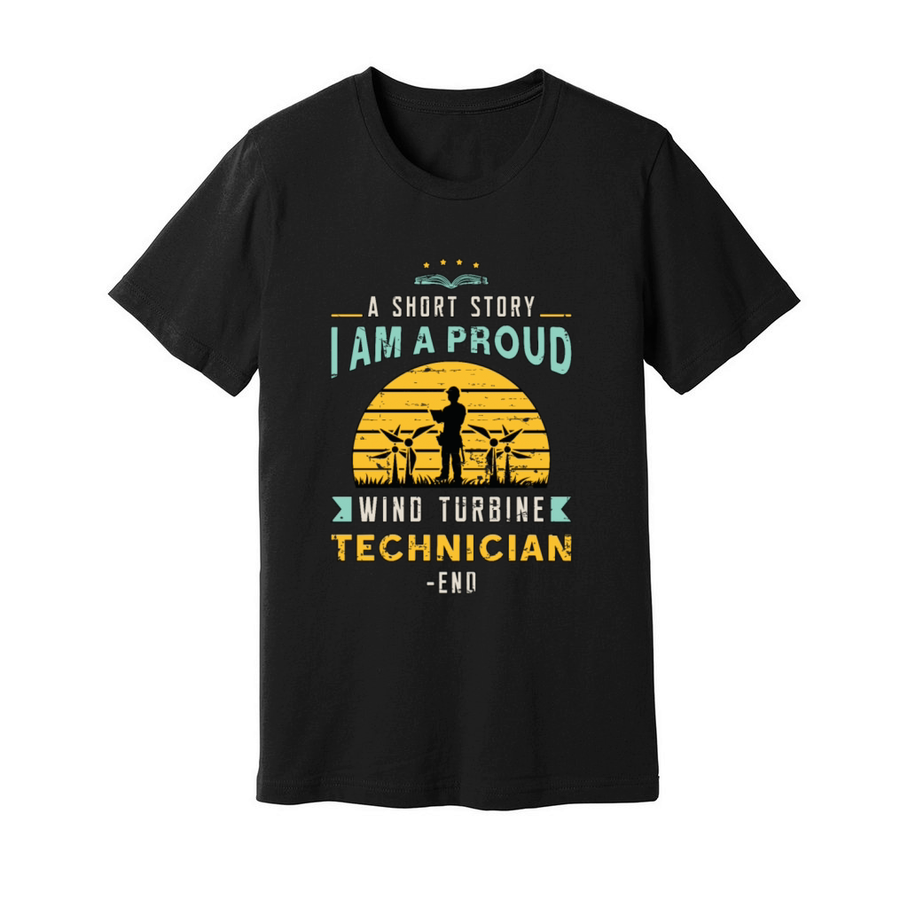 Wind Turbine Tech A Short Story I Am Green Energy Unisex Jersey Tee