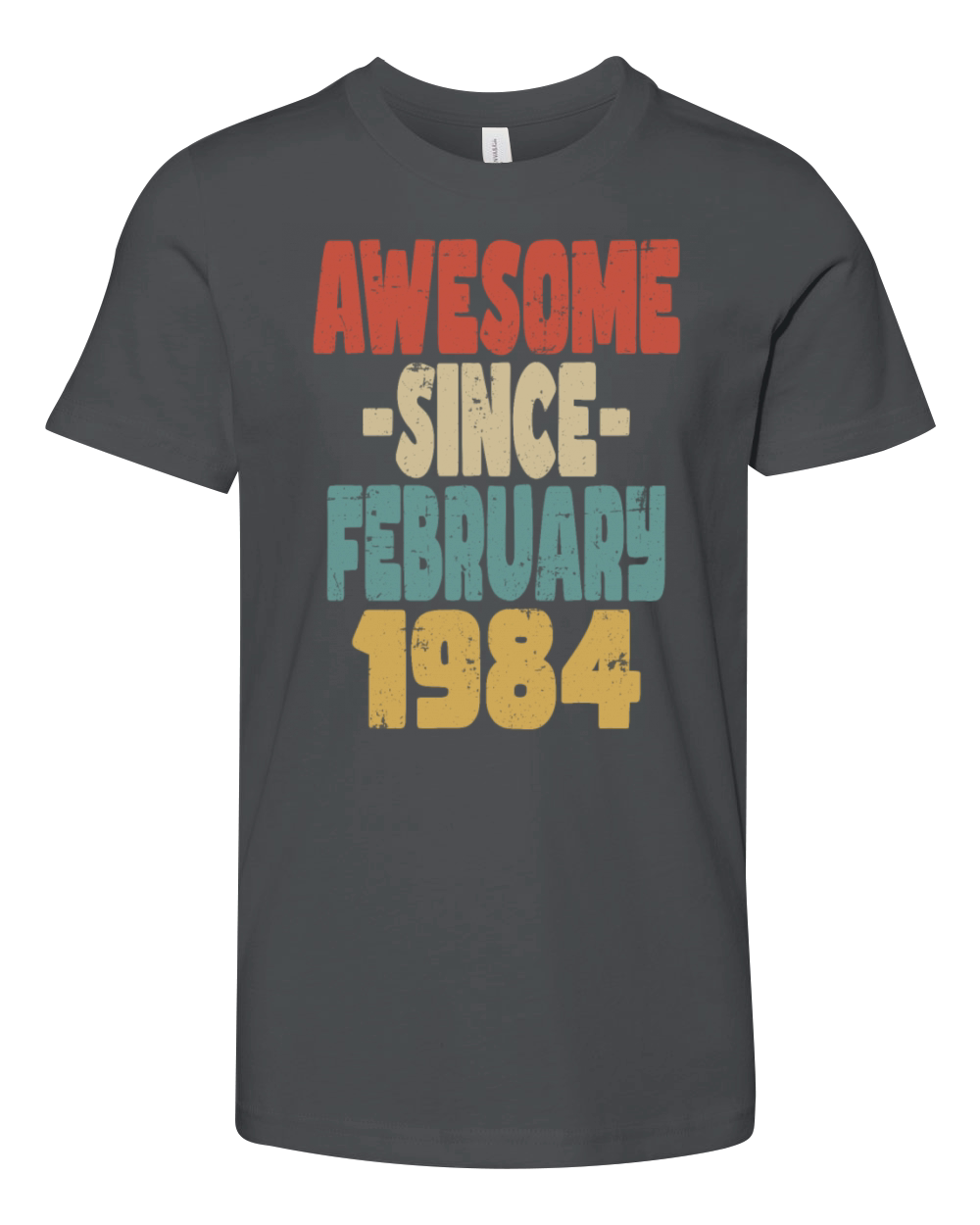 Awesome February 1984 Youth Unisex Jersey Tee