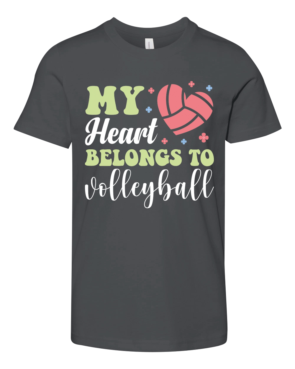 My heart belongs to volleyball Youth Unisex Jersey Tee